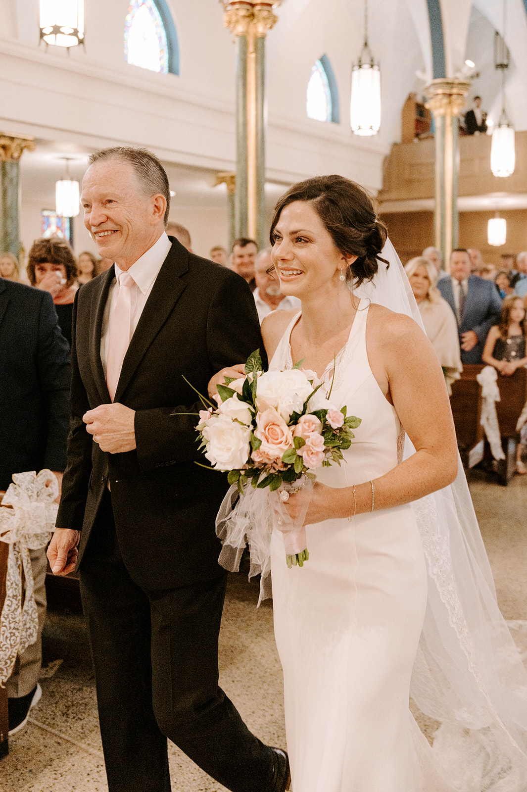 Bride walking down the aisle.